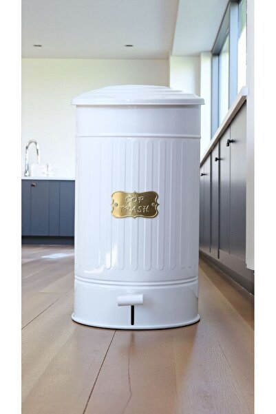Yıldıray Metal Metal Pedallı Mutfak Banyo 30litre Çöp Kovası