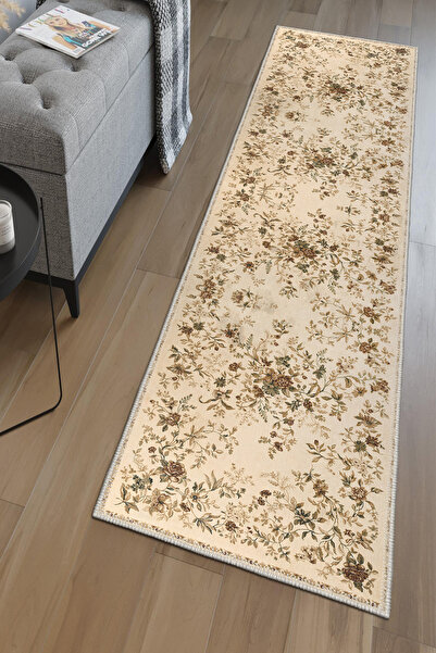 Homefesto Dekoratif Özel Tasarım, Pamuklu Dokuma Taban, İnce, Kaymaz Taban, Y...