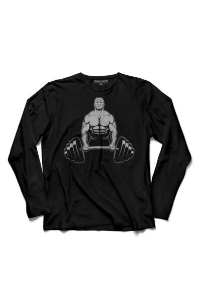 Kendim Seçtim Μακρυμάνικο μπλουζάκι γυμναστικής γυμναστικής άρσης βαρών Sport...