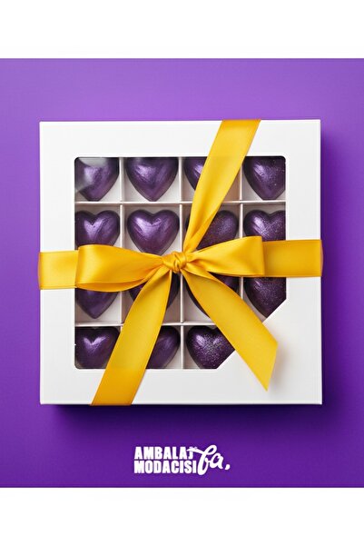 Ambalaj Modacısı Chocolate Box ( 10 Adet ) 2020 Model 16 Gözlü Çikolata Kutus...