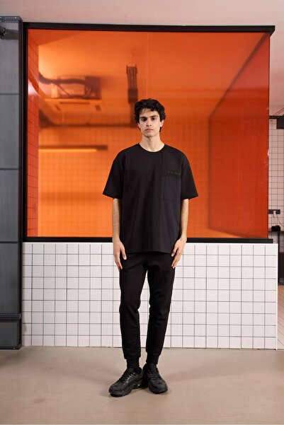 GMG FIRENZE Ανδρικό μπλουζάκι oversized με λεπτομέρεια τσέπης με λαιμόκοψη