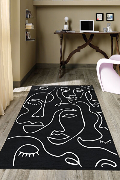 Homefesto Dekoratif Özel Tasarım Yıkanabilir,İnce, Kaymaz Tabanlı, Modern Gen...