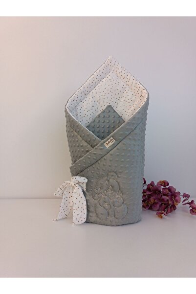 Bebella Nohut Baby Blanket & Blanket Bear Embroidered Hospital Release Newborn Blanket / Cloth