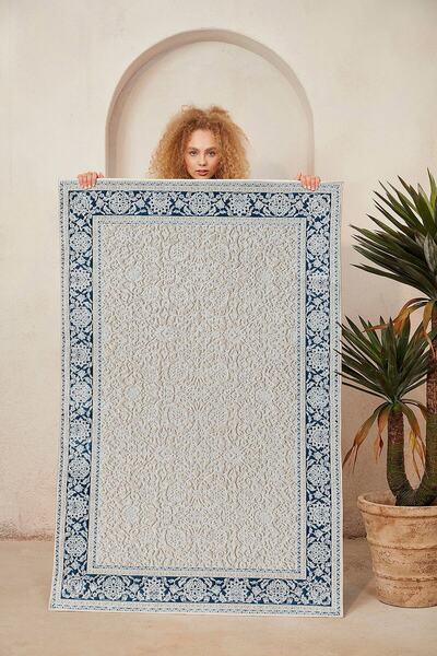 Homefesto Leke Tutmaz Yıkanabilir Modern Trend Oda Halısı 800 gr Çevre Dostu Dekoratif Kaydırmaz Halı