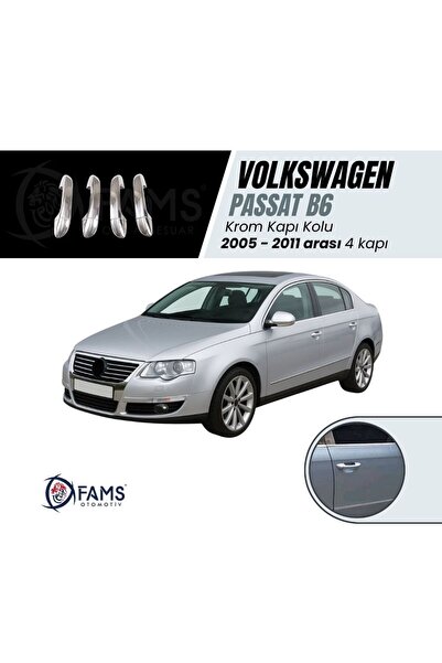 FAMS OTO AKSESUAR Vw Passat B6 Krom Kapı Kolu 4 Kapı 2005-2011 Arası P, Çelik