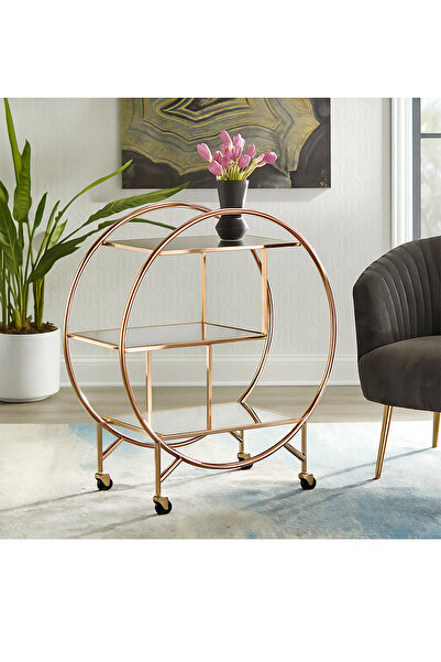 Hitit Dekorasyon Judit Gold Metal Servis Arabası