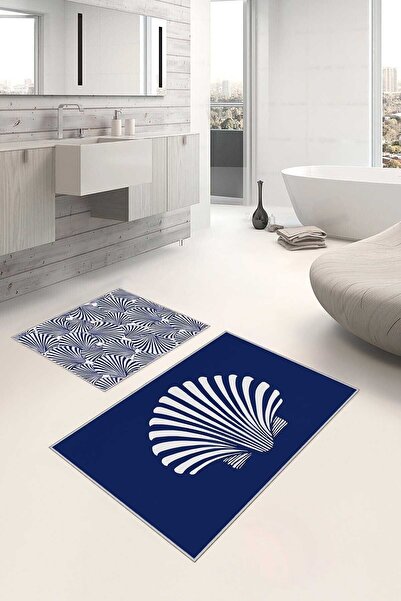 Homefesto Декоративний сучасний дизайн нековзної основи подвійний набір килимок для ванни килимок для туалету сидіння набір2 Li