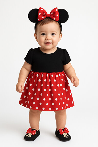 ÖZKARDEŞLER BABY Baby Girl 0-3 Months Fistollu Baby Booties Bandana Set of 2