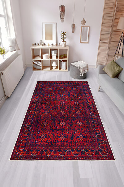 Homefesto Özel Tasarım, Kaymaz Taban, İnce, Yıkanabilir, Dekoratif Modern Halı WOOKECE1413