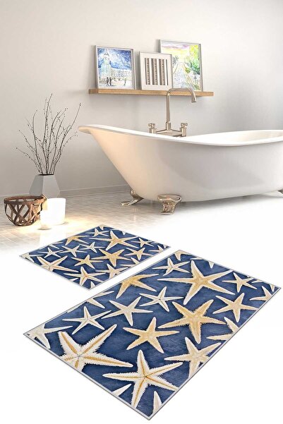 Homefesto Декоративний сучасний дизайн нековзної основи подвійний набір килимок для ванни килимок для туалету сидіння набір2 Li