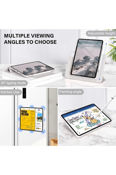 Cat - Cot Cat-Cot iPad Smart CaseT45 for iPad 10.2/10.5/7/8/9/Air3.-Leather Tablet Cover with Internal PenSlot