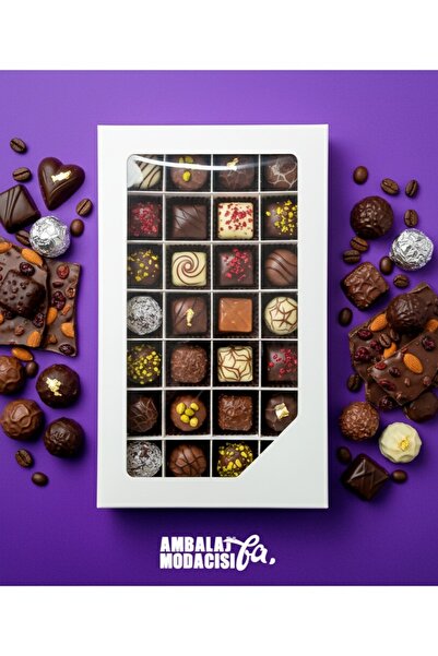 Ambalaj Modacısı Chocolate Box ( 10 Adet ) 2020 Model 28 Gözlü Çikolata Kutus...