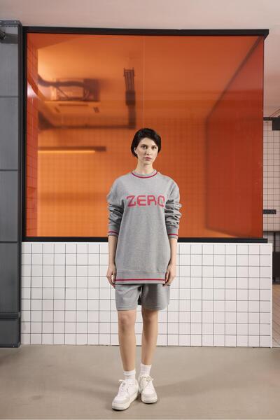 GMG FIRENZE Ανδρικό φούτερ Gmg Florence Crew Neck Grey Melange GU25MSS08020