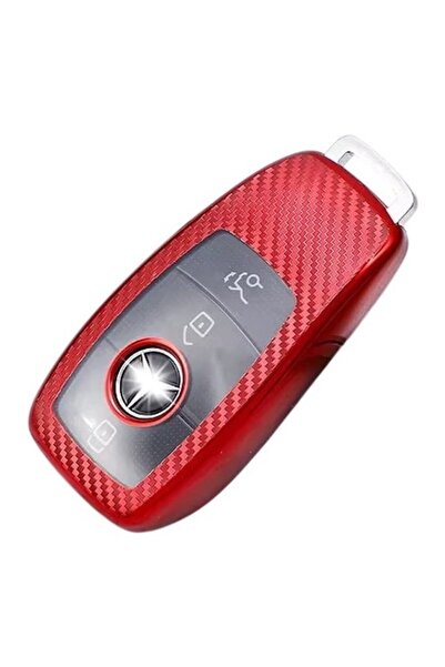 OEM Husă cheie pentru modele Mercedes-Benz - Roșu carbon