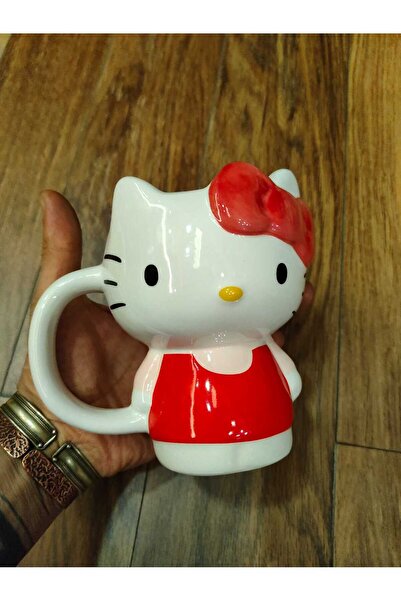 FG KONNİCHİWA Kitty Ceramic Cute Kuroomi Figured Mug Cup 3D Design Mug Cup Gift