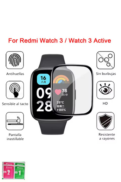PSGT Xiaomi Watch3 Active ile Uyumlu 9d TamKapatan Kırılmaz Nano Cam Ekran Ko...