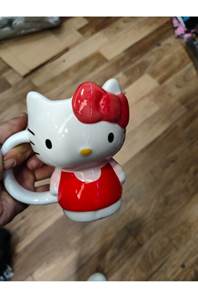 FG KONNİCHİWA Kitty Ceramic Cute Kuroomi Figured Mug Cup 3D Design Mug Cup Gift