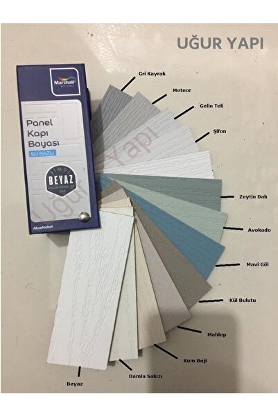 Marshall Su Bazlı Panel Kapı Boyası 0.75 Lt - Yeni Plastik Ambalaj - Martı