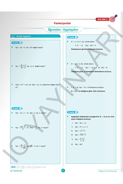 IQ YAYINLARI IQ Yayınları, AYT Matematik Soru Bankası, Başlıyorum Serisi