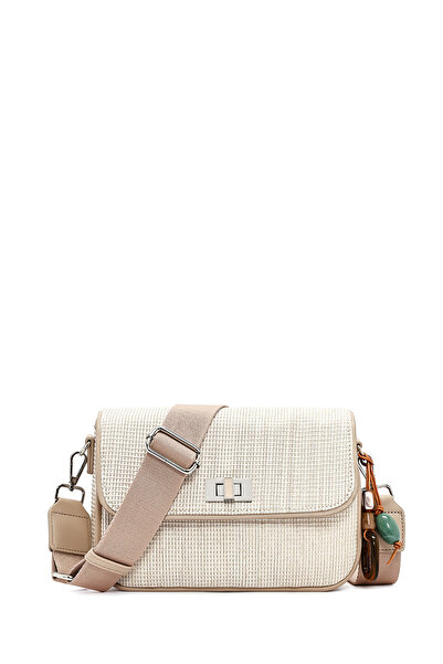 Derimod Γυναικεία τσάντα χιαστί με μακρύ λουράκι σε πούδρα 25SBD250214