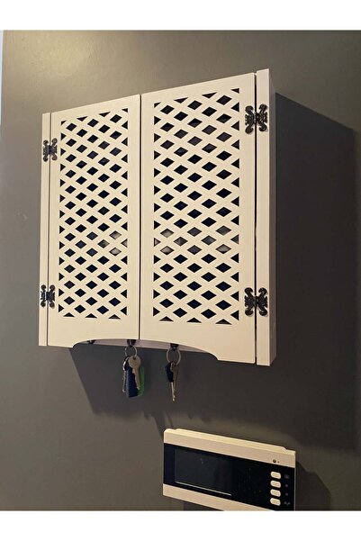 ötay Elektrik Pano Düzenleyici Duvar Düzenleyici Ahşap Dekoratif Beyaz Kutu A...