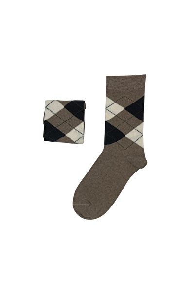 FENRA STUDIO Women's Brown Bagel Patterned Classic Socks