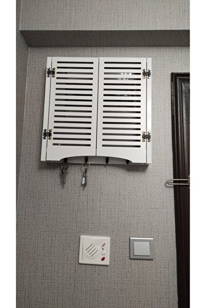 Mağaraahşap Elektrik Pano Düzenleyici Duvar Düzenleyici Ahşap Dekoratif Beyaz...