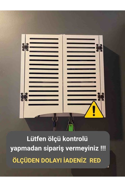 ötay Elektrik Pano Düzenleyici Duvar Düzenleyici Ahşap Dekoratif Beyaz Kutu Anahtarlık Düz Çizgi
