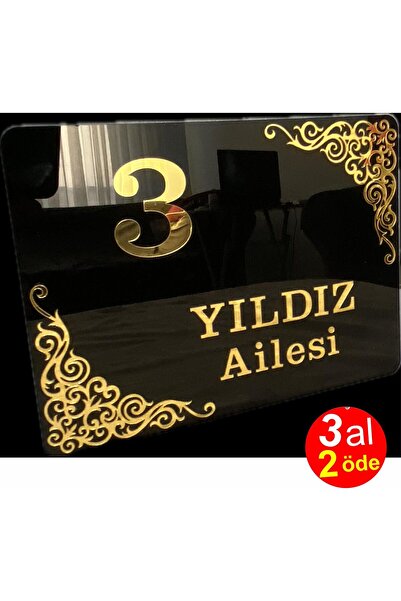YALOVA SHOP Zarif Ve Şık Pleksi Kapı İsimliği Kişiselleştirilmiş Daire Kapısı,Dış Kapı İsimliği Hediyelik Ürün