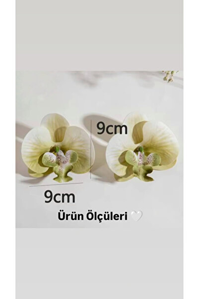 QERMA Korean Kore Tarzı Orkide Küpe Zr Küpe Büyük Haki Çiçek Küpe Çiçekli Küpe