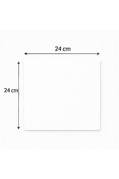 alenked 24x24 Cm Beyaz Turta Pasta Altlığı Kalın 5 Adet