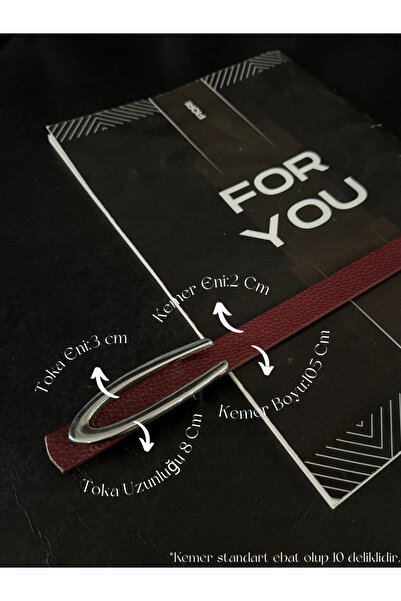 Fiori Uzun Tokalı Ince Kadın Kemeri, Ceket Kemeri, Gömlek Kemeri, Elbise Kemeri