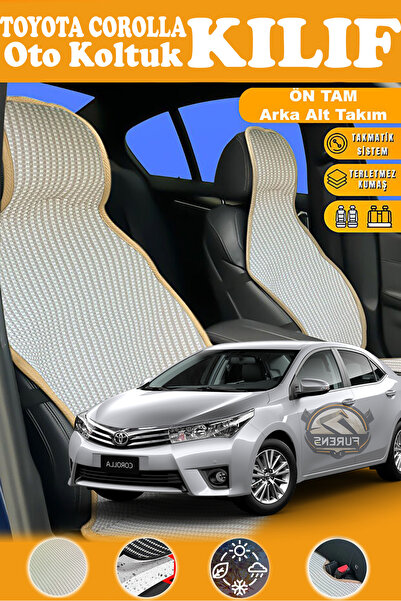 STS Oto Aksesuar غطاء مقعد سيارة تويوتا كورولا متوافق مع سلسلة بريستيج البيج ...