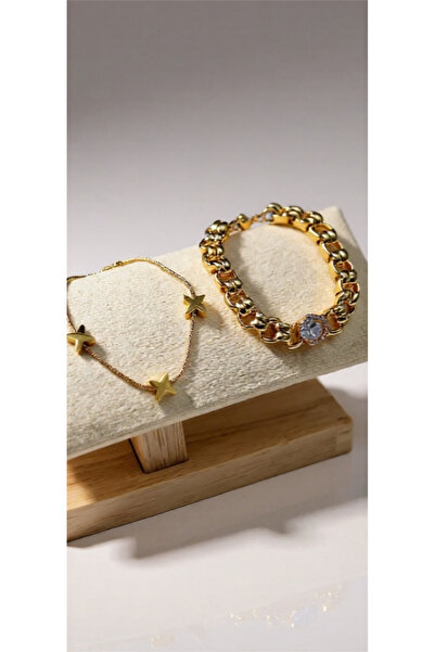 Kokoş BİLEKLİK Üç YILDIZ DETAY GOLD