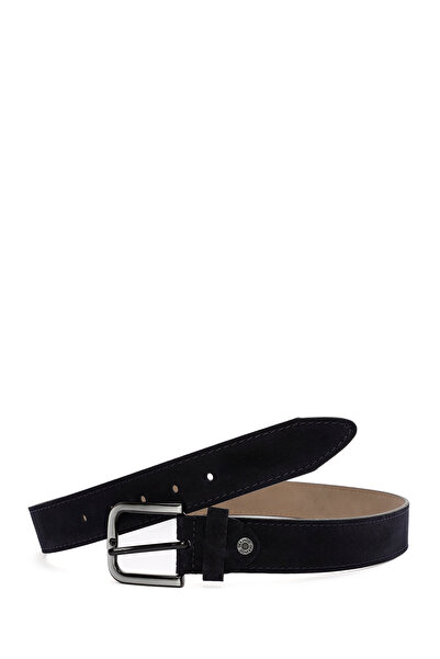 Derimod Erkek Lacivert Süet Deri Kemer 000A2D1304610