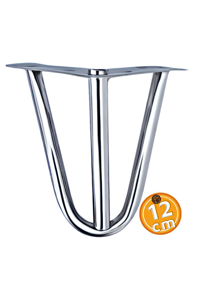 ADG METAL Vera Krom 12cm Metal Ayaklar Mobilya Ayakları, Koltuk, Kanepe, Berj...