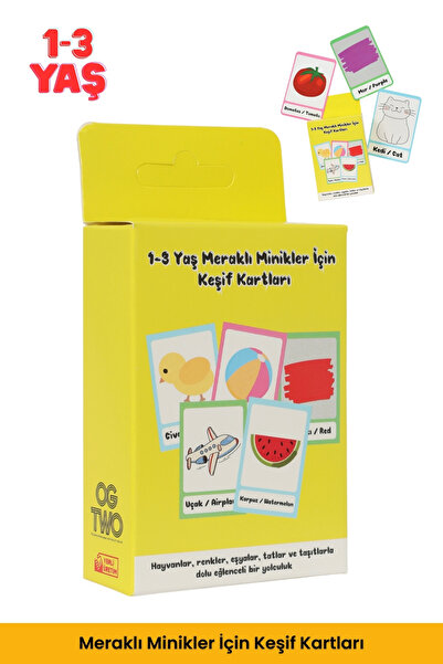 OGTWO بطاقات الذكاء الخطوة الأولى للأطفال من عمر 1-3 سنوات - مجموعة بطاقات الاستكشاف للكلمات الأولى لطفلي للأطفال الصغار الفضوليين