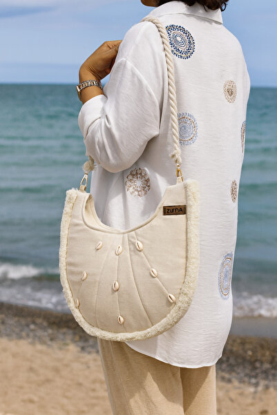 zümal tekstil tasarım Modern Oyster Decorated Women's Shoulder Bag