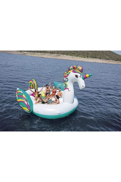 Mıncır Shop Giant Unicorn Island – 5,90 m x 4,04 m Dev Şişme Unicorn Ada