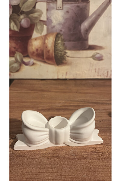 dileksepeti Fiyonk Tasarımlı Dekoratif Şamdan – Beyaz Seramik Mumluk