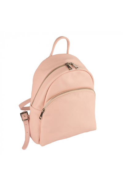 AZZURA Rucsac Aida, din piele 100% naturală roz prafuit