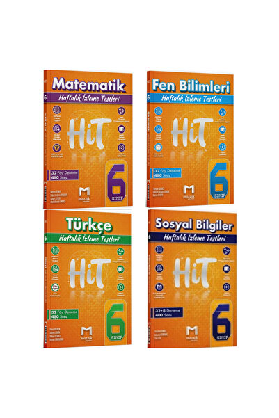 Mozaik Yayınları 6. Sınıf Hit Matematik Fen Türkçe Sosyal Bilgiler Deneme Set...