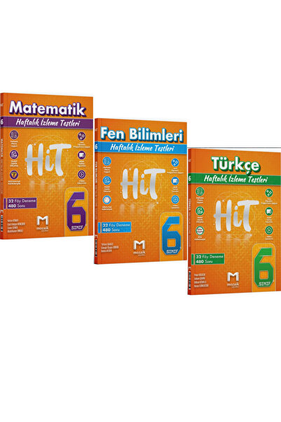 Mozaik Yayınları 6. Sınıf Matematik Fen Bilimleri Türkçe HİT 32 Deneme 3'lü S...