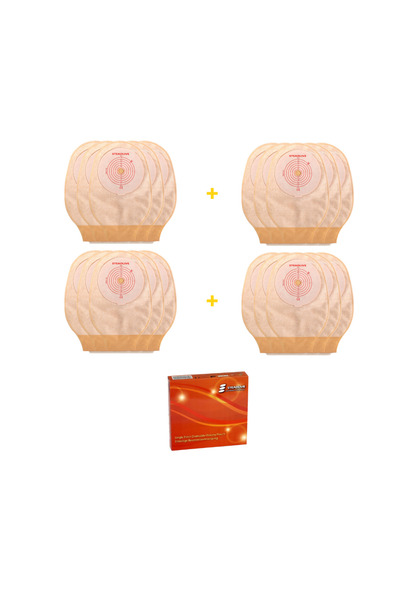 Steadlive Set 20 pungi colostomie/ileostomie 10-70mm, cu evacuare, filtru, op...