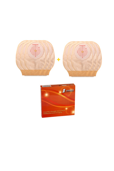 Steadlive Set 10 pungi colostomie/ileostomie 10-70mm, cu evacuare, filtru, op...