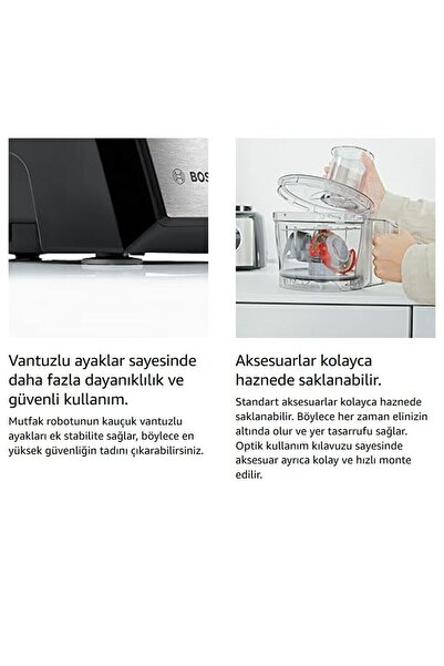 Bosch Rende Öğütücü Doğrayıcı MultiTalent kompakt mutfak robotu