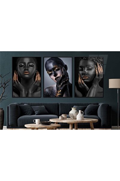 seninürünün Σετ 3 τεμαχίων με θέμα την τέχνη της εκτύπωσης σε πραγματικό γυαλ...