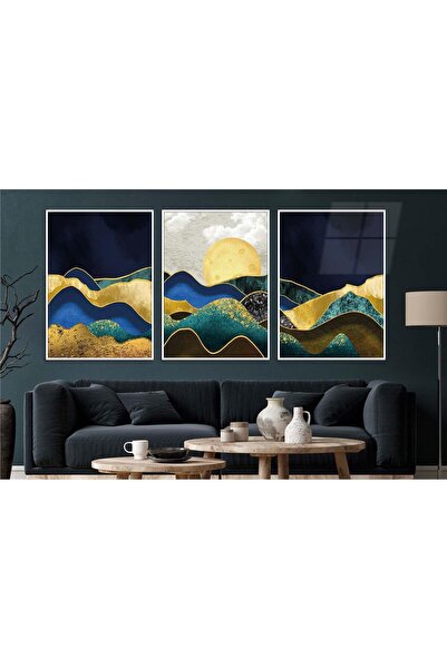 seninürünün Σετ 3 τεμαχίων με θέμα την τέχνη της εκτύπωσης σε πραγματικό γυαλ...