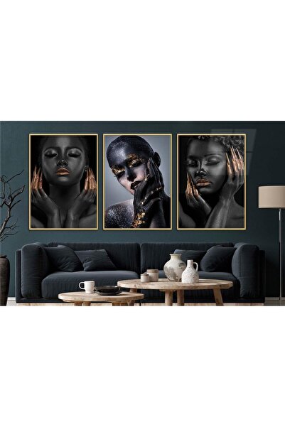 seninürünün Σετ 3 τεμαχίων με θέμα την τέχνη της εκτύπωσης σε πραγματικό γυαλ...