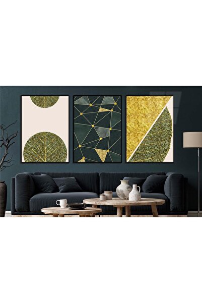 seninürünün Σετ 3 τεμαχίων με θέμα την τέχνη της εκτύπωσης σε πραγματικό γυαλ...